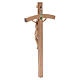 Crucifix, curved, Corpus model in patinated Valgardena wood s3