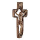 Moulded crucifix in multi-patinated Valgardena wood s2