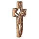Moulded crucifix in patinated Valgardena wood s2