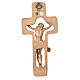 Moulded crucifix in patinated Valgardena wood s4