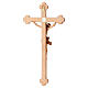 Trefoil crucifix in multi-patinated Valgardena wood s7