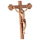 Crucifix trilobé bois patiné multinuance Valgardena s4