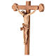Crucifix trilobé bois patiné multinuance Valgardena s6