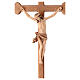 Crucifixo em trevo madeira Val Gardena pátina múltipla s2