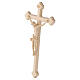 Crucifijo trilobulado de madera Valgardena encerada s3