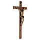 Crucifijo cruz recta modelo Corpus, madera Valgardena Antiguo do s7