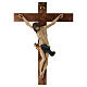 Crucifix croix droite Corpus Valgardena Old Gold s4