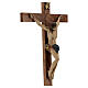 Crocefisso croce dritta mod. Corpus Valgardena Antico Gold s6