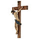 Crucifixo cruz recta mod. Corpus Val Gardena Antigo Gold s8