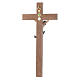 Crucifix croix droite Corpus Valgardena bois peint s3