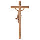 Corpus straight crucifix in multi-patinated Valgardena wood s4