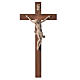 Corpus straight crucifix in natural wax Valgardena wood s7