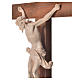 Corpus straight crucifix in natural wax Valgardena wood s9