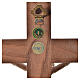 Corpus straight crucifix in natural wax Valgardena wood s10