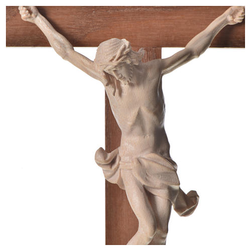 Crucifijo cruz recta modelo Corpus madera Valgardena encerada 8