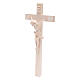 Crucifix croix droite Corpus Valgardena bois naturel s2