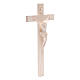 Crucifix croix droite Corpus Valgardena bois naturel s3