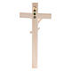 Crucifix croix droite Corpus Valgardena bois naturel s4