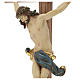 Crucifixo cruz recta esculpida Corpus Val Gardena Antigo Gold s2