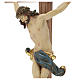 Corpus straight cross in antique gold Valgardena wood s2