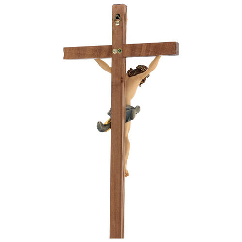 Crucifijo cruz recta tallada modelo Corpus, madera Valgardena 5