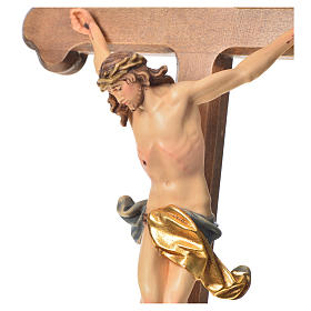 Dreilappigen Kruzifix Corpus Grödnertal Holz antikisiert