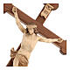 Crucifix trilobé Valgardena mod. Corpus patiné multinuance s4