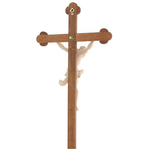 Corpus trefoil cross in natural wax Valgardena wood 7