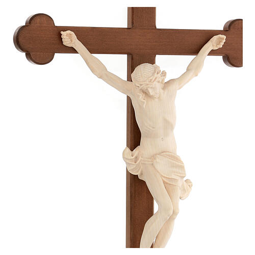 Crucifix trilobé Valgardena mod. Corpus naturel ciré 4