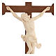 Crucifix trilobé Valgardena mod. Corpus naturel ciré s2