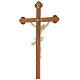 Corpus trefoil cross in natural wax Valgardena wood s7