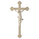 Crucifijo trilobulado Corpus, madera Valgardena natural s1