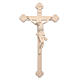 Crucifixo trevo Corpus Val Gardena madeira natural s1