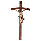 Crucifijo cruz curvada tallada Corpus, madera Valgardena s1