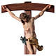 Crucifijo cruz curvada tallada Corpus, madera Valgardena s2