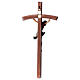 Crucifijo cruz curvada tallada Corpus, madera Valgardena s5