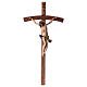 Crucifixo cruz curva esculpida Corpus Val Gardena s1