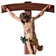 Crucifixo cruz curva esculpida Corpus Val Gardena s2