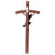 Crucifixo cruz curva esculpida Corpus Val Gardena s5