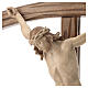 Crucifixo cruz curva esculpida Corpus Val Gardena pátina múltipla s2