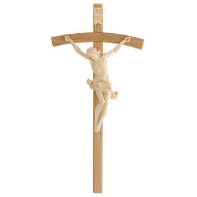 Corpus curved table cross, natural Valgardena wood