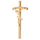 Corpus curved table cross, natural Valgardena wood s3