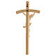 Crucifix bois naturel modèle Corpus, croix courbée s6