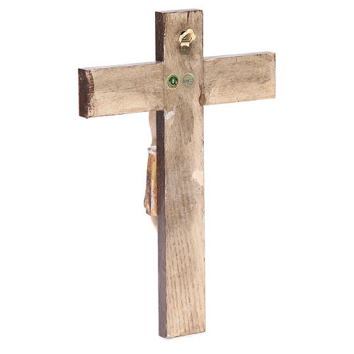 Krucyfiks w stylu romańskim drewno Valgardena 65cm Antyczne Złoto 3