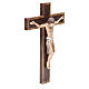 Krucyfiks w stylu romańskim drewno Valgardena 65cm Antyczne Złoto s4