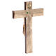 Crucifixo românico madeira Val Gardena 65 cm Antigo Gold s3
