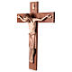 Crucifijo románico, madera Valgardena varias patinaduras s3