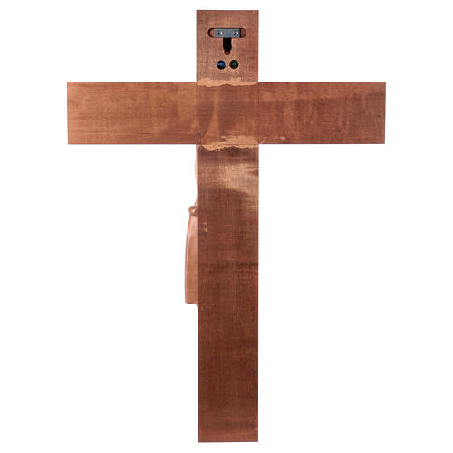 Romanesque crucifix, multi-patinated Valgardena wood 6