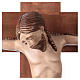 Romanesque crucifix, multi-patinated Valgardena wood s2
