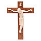 Romanesque crucifix, natural wax Valgardena wood 25cm s1